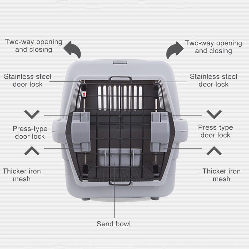 Portable Pet Airline Carrier for Dogs and Cats