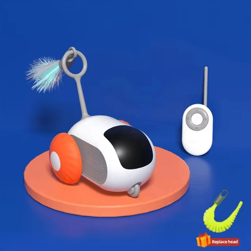 Smart Interactive Cat Toy Car with Rolling Ball