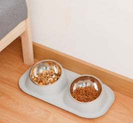Elevated Stainless Steel Pet Bowl for Cats and Dogs (Single)