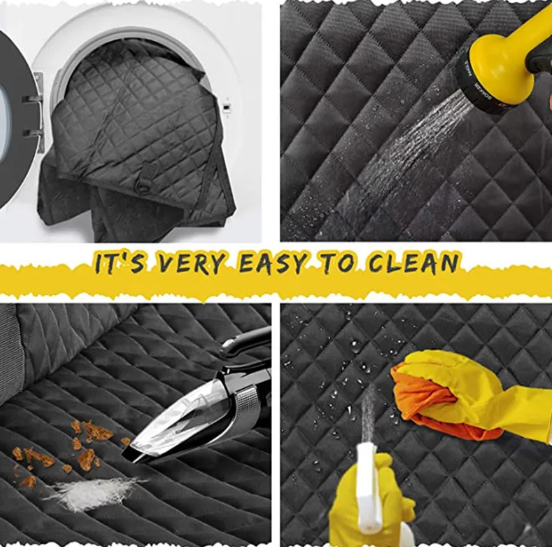 Waterproof & Scratch-Resistant Car Pet Seat Cover with Mesh Window