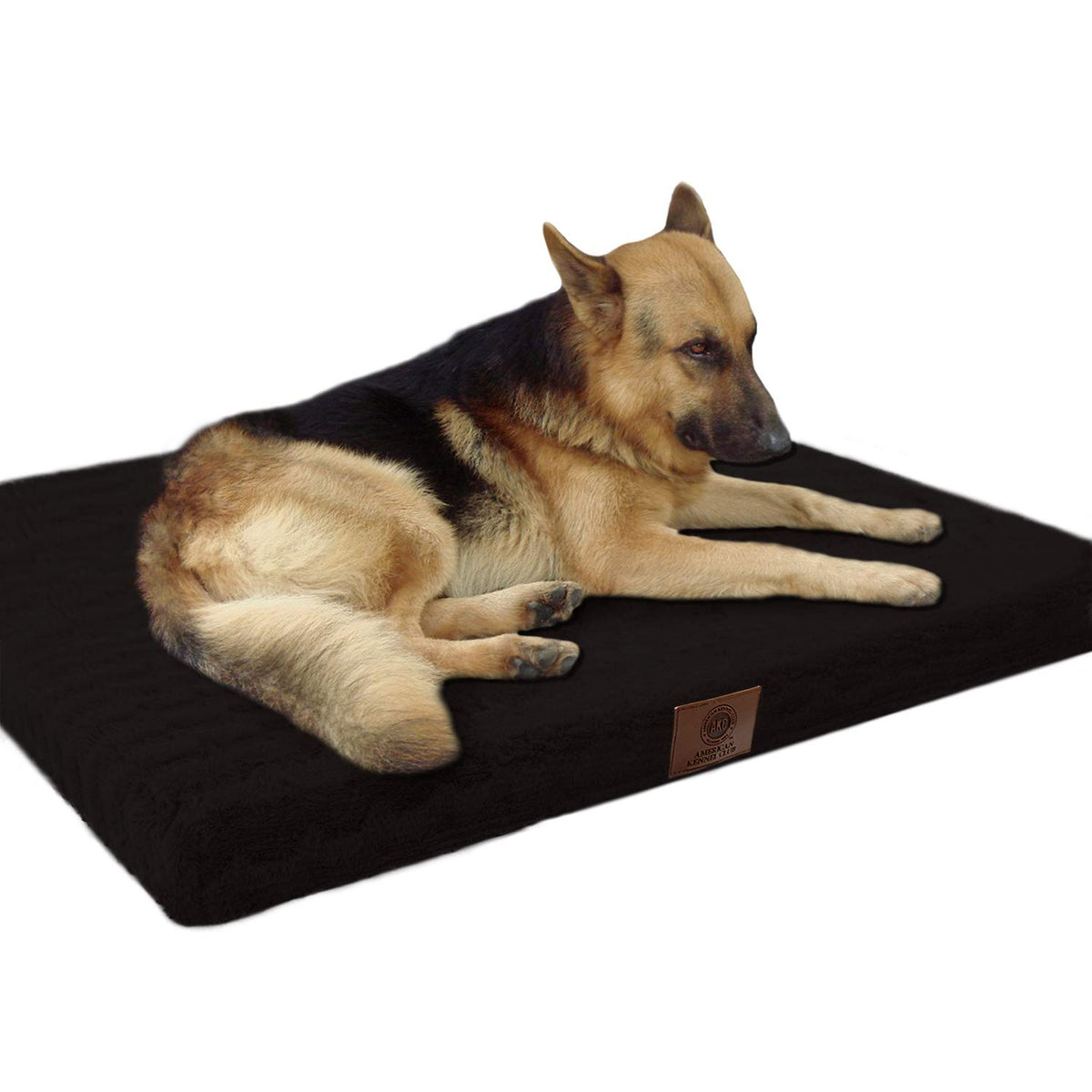 American Kennel Club Orthopedic Memory Foam Crate Mat Pet Bed - 42 x 27 - Black
