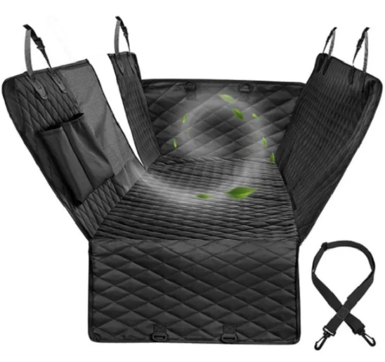 Waterproof & Scratch-Resistant Car Pet Seat Cover with Mesh Window