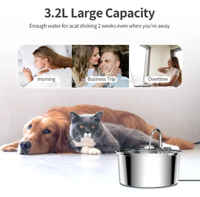 Stainless Steel Automatic Pet Water Dispenser Fountain