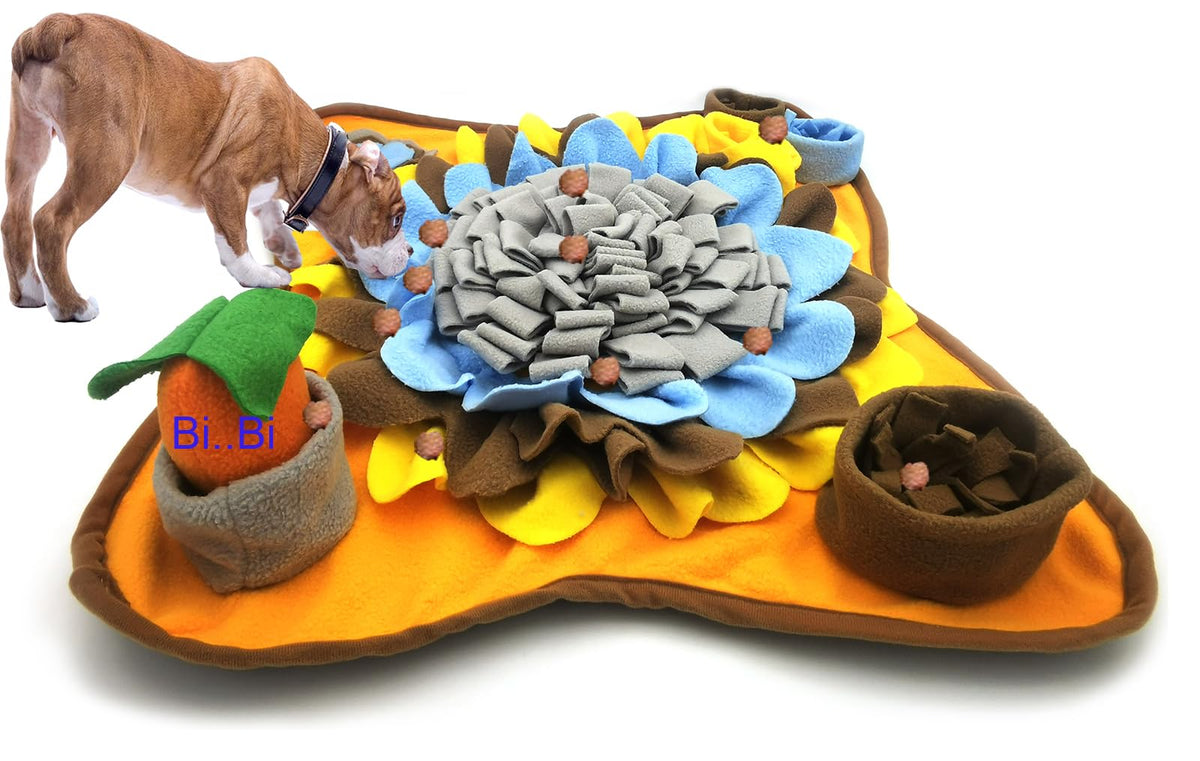 Alibuy Dogs Snuffle Mat Pet Feeding Mats Puppy Sniffing PadCat Doggies Interactive Puzzle Toys for Multiple Breeds Encourages Natural Foraging SkillsTraining and Stress Release (Orange)